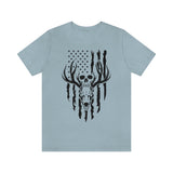 US Deer Skull-Unisex Bella Canvas Jersey Short Sleeve Tee