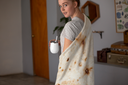 Wrap Me Up Like A Burrito-Velveteen Plush Blanket
